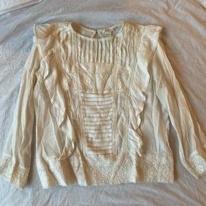 Pretty White Cream Lace Blouse